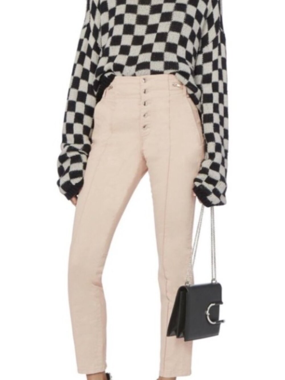 NWT A.L.C. Rowan High Waist Button Up Skinny Pants. Size 4